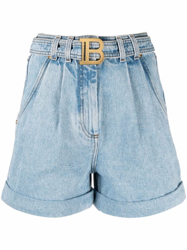 cortos de talle alto cinturón Balmain por 890€ - Compra online - Devolución gratuita y pago seguro