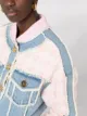 Balmain cropped tweed & denim bomber jacket