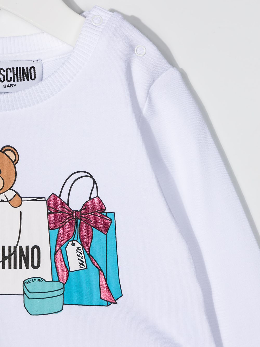 фото Moschino kids толстовка с графичным принтом