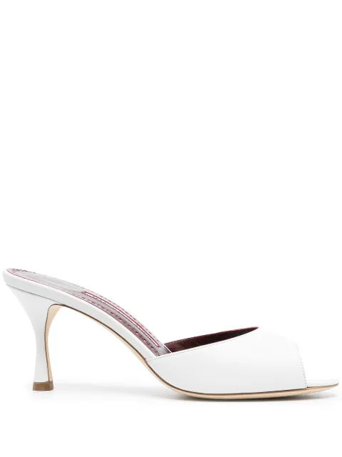 manolo blahnik jada leather mules