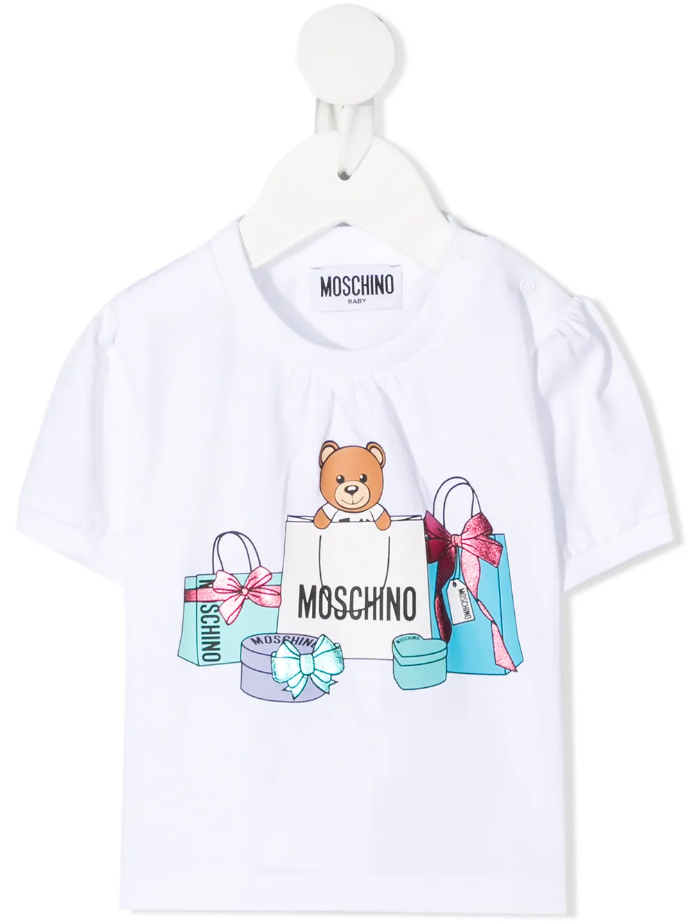 фото Moschino kids футболка с принтом