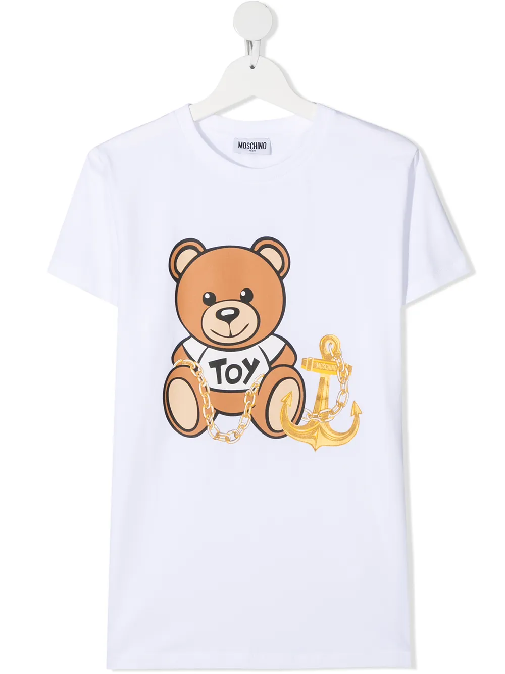 фото Moschino kids футболка с принтом teddy bear