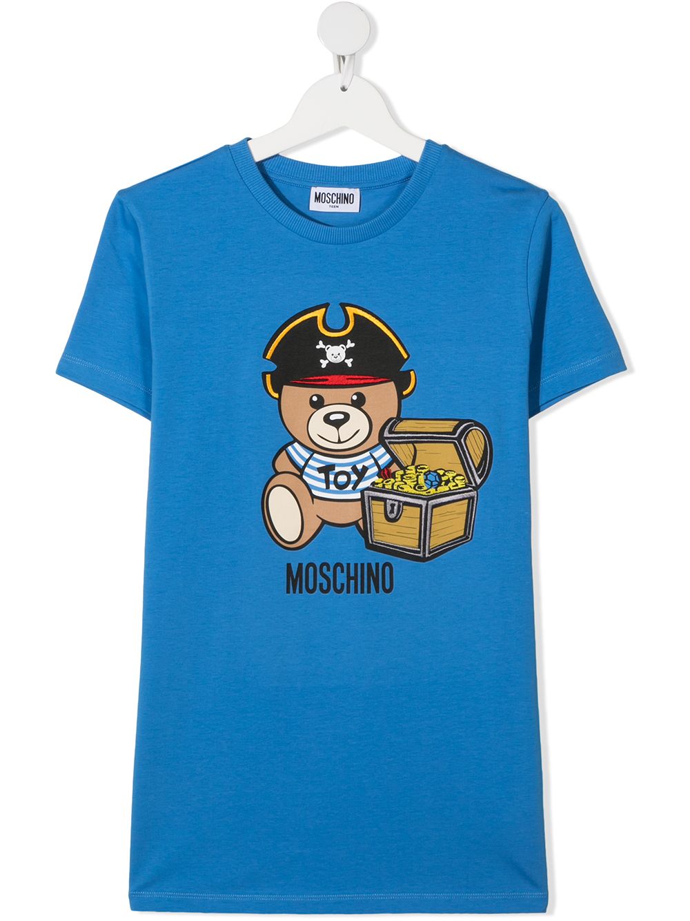 фото Moschino kids футболка с принтом teddy bear