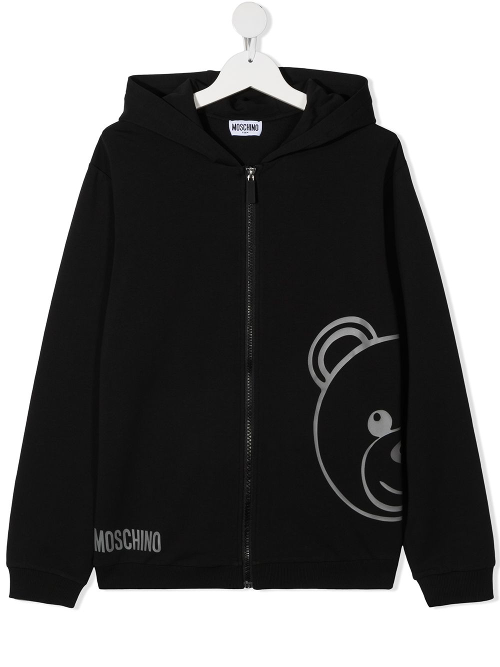 фото Moschino kids худи на молнии с принтом teddy bear