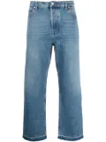 Valentino Garavani dual material denim trousers - Blue