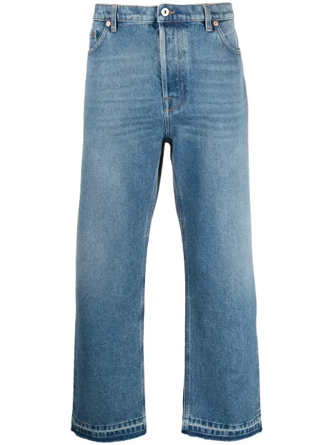 Valentino Garavani dual material denim trousers 