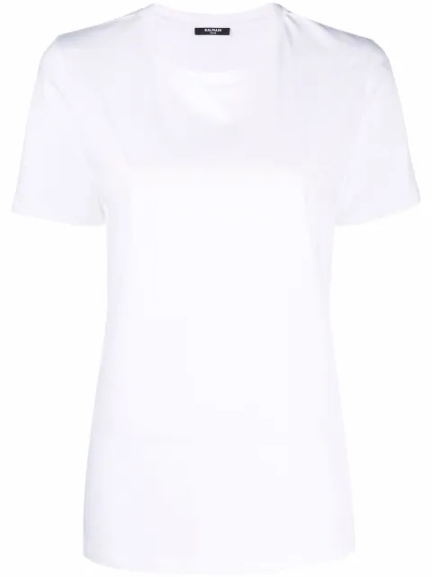 Balmain flocked logo T-shirt
