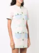 Balmain multi-panel short-sleeve denim dress