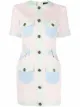 Image 1 of Balmain multi-panel short-sleeve denim dress