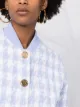Balmain Jaqueta bomber pied-de-poule em tweed