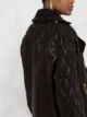 Balmain notched-lapel leather jacket