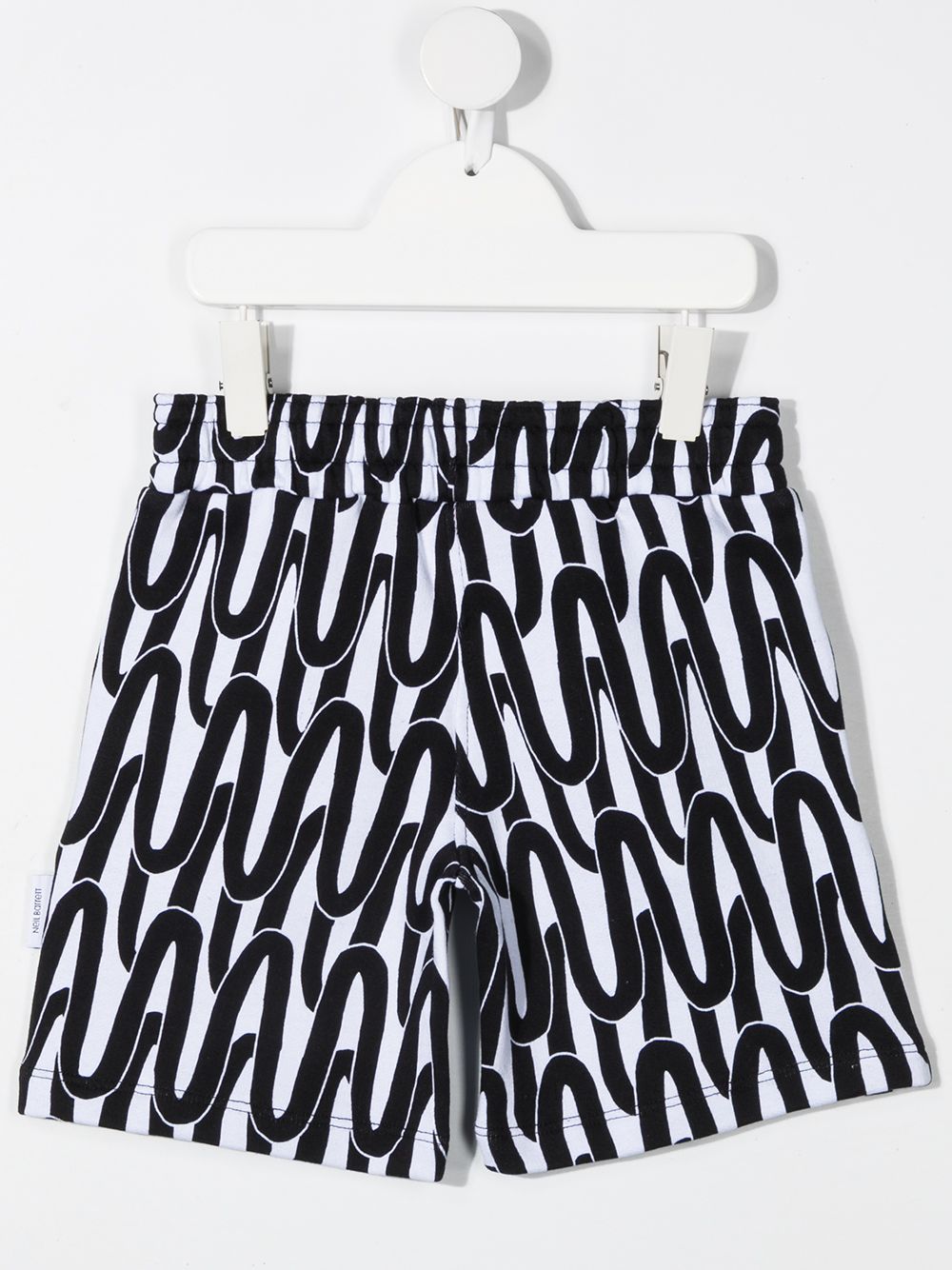 фото Neil barrett kids abstract-print track shorts