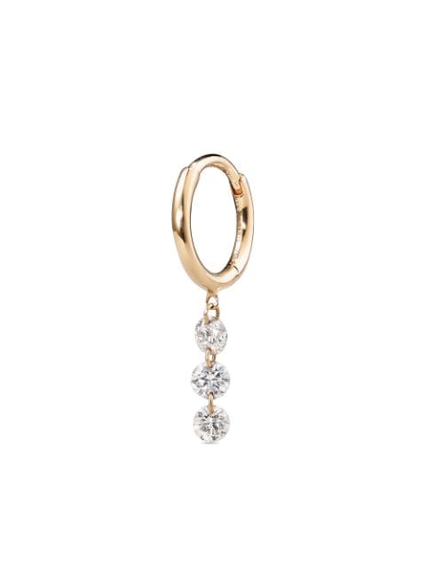 Persée 18kt yellow gold diamond hoop earring
