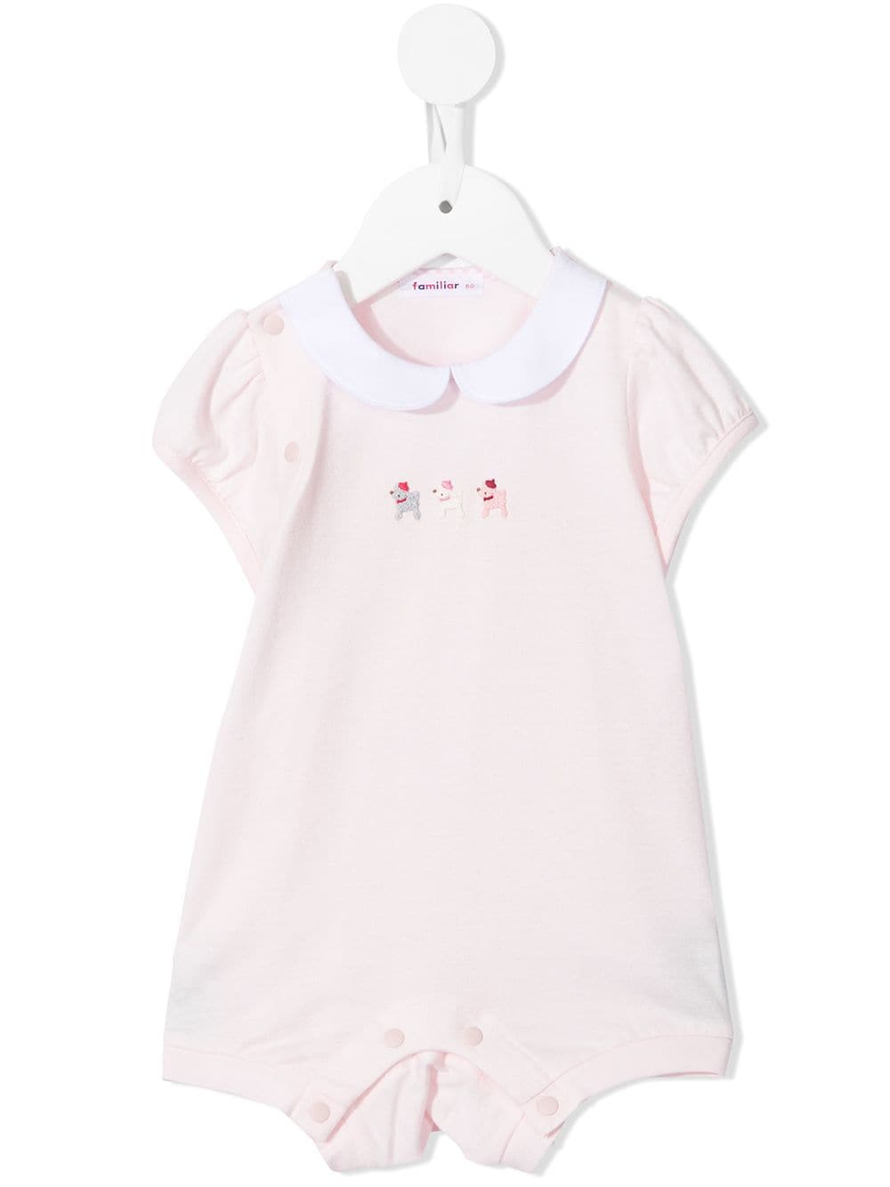 Familiar Babies' Embroidered Cotton Body In 粉色