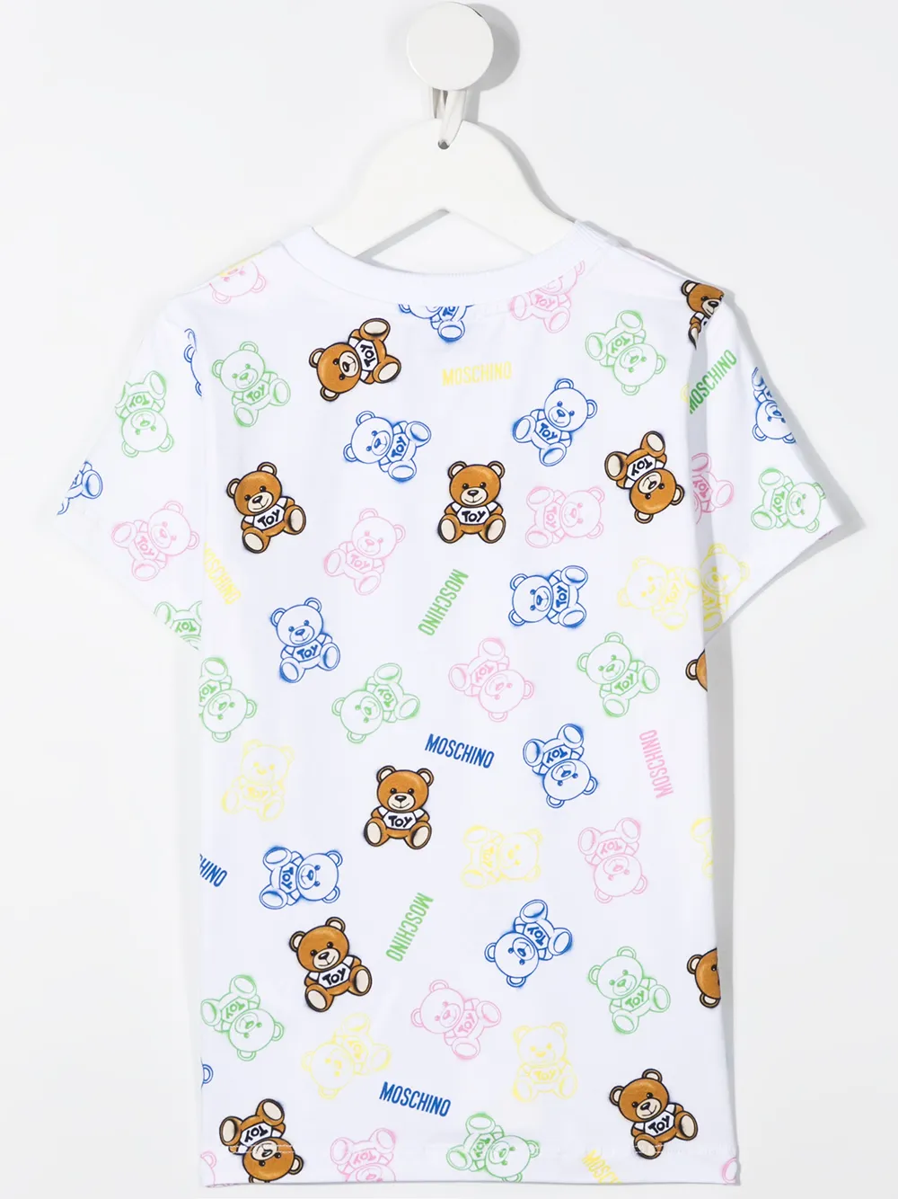 фото Moschino kids футболка с принтом teddy bear