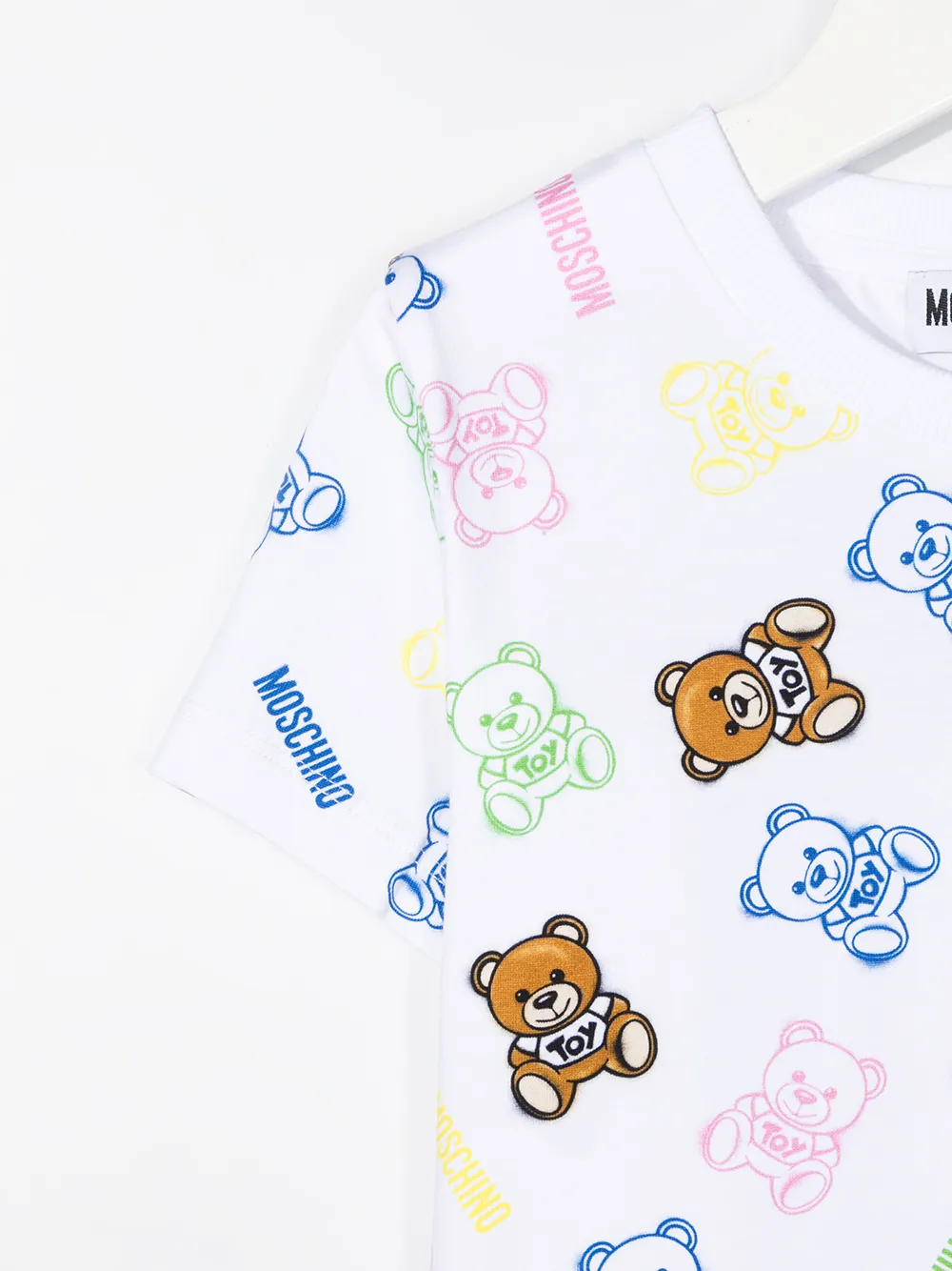 фото Moschino kids футболка с принтом teddy bear