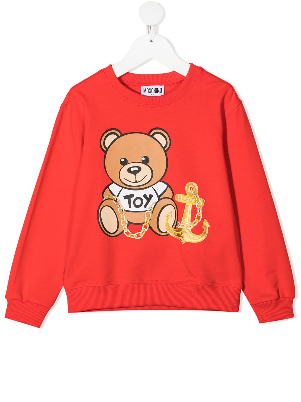 фото Moschino kids толстовка с принтом toy bear