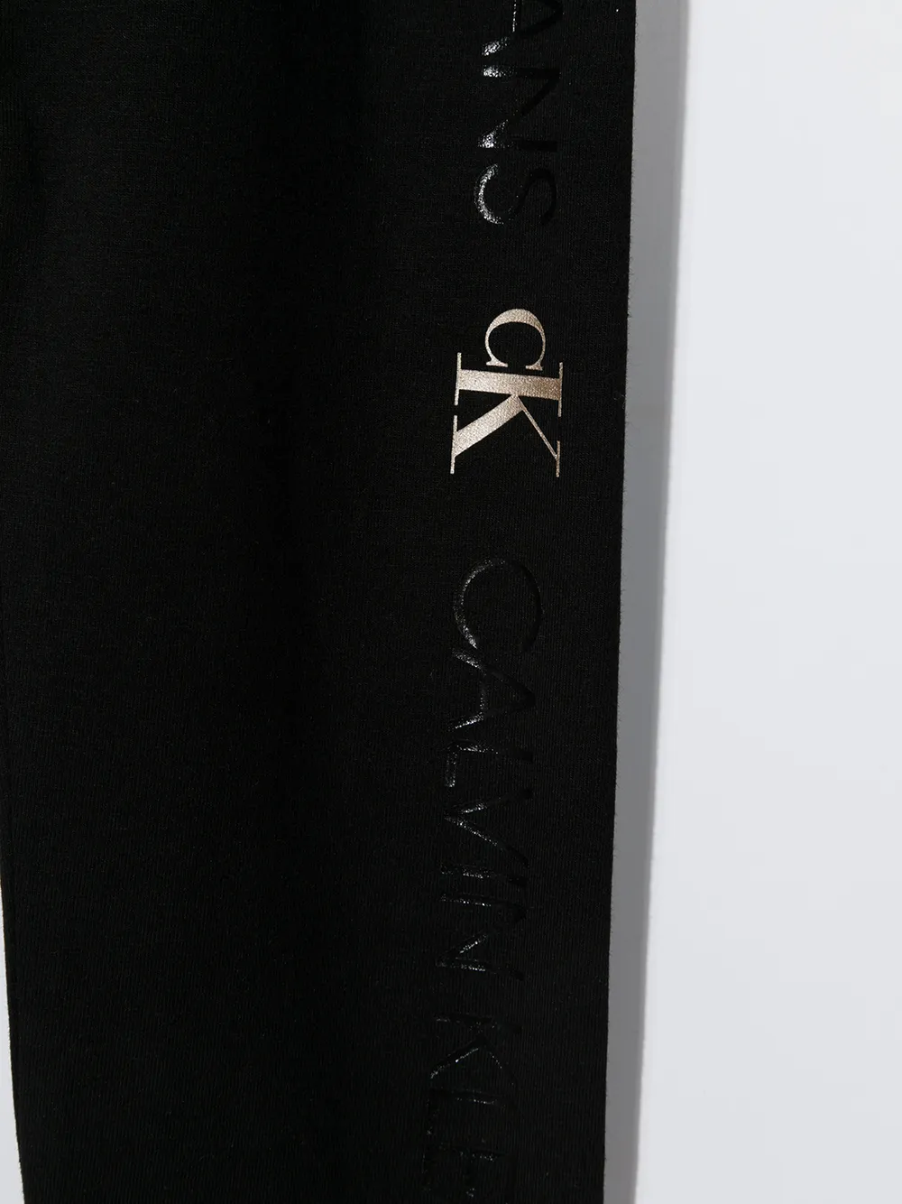 Calvin Klein Logo Print Leggings In Black