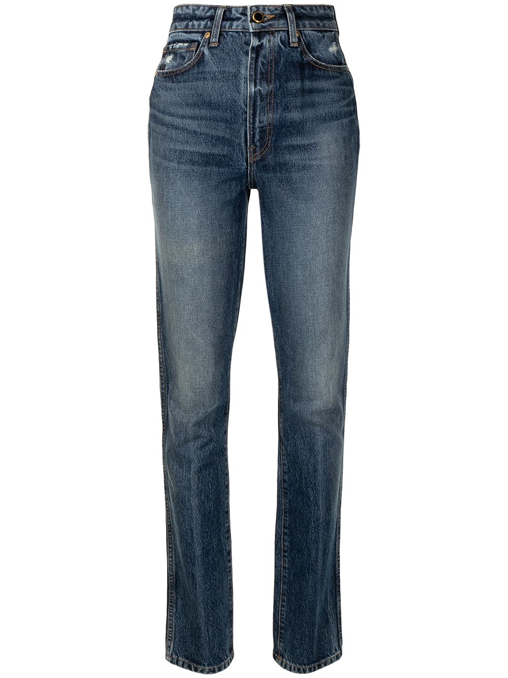 Khaite Daria High-rise Slim-fit Jeans In Blue