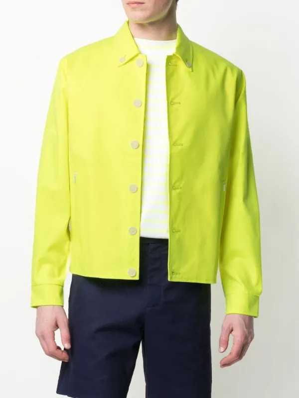 Anglozine yellow button-up shirt jacket 
