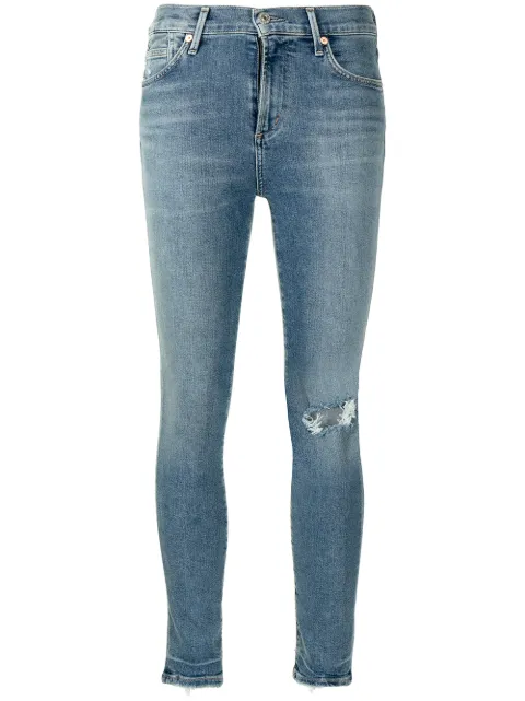Citizens of Humanity cropped skinny cut jeans