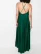 Halpern Vestido longo decote coração sem mangas