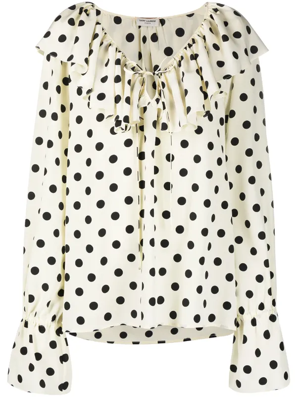 polka dot print blouse