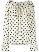 Image 1 of Saint Laurent ruffle collar polka-dot print blouse