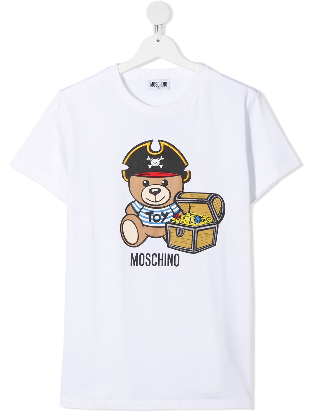 фото Moschino kids футболка с принтом teddy bear