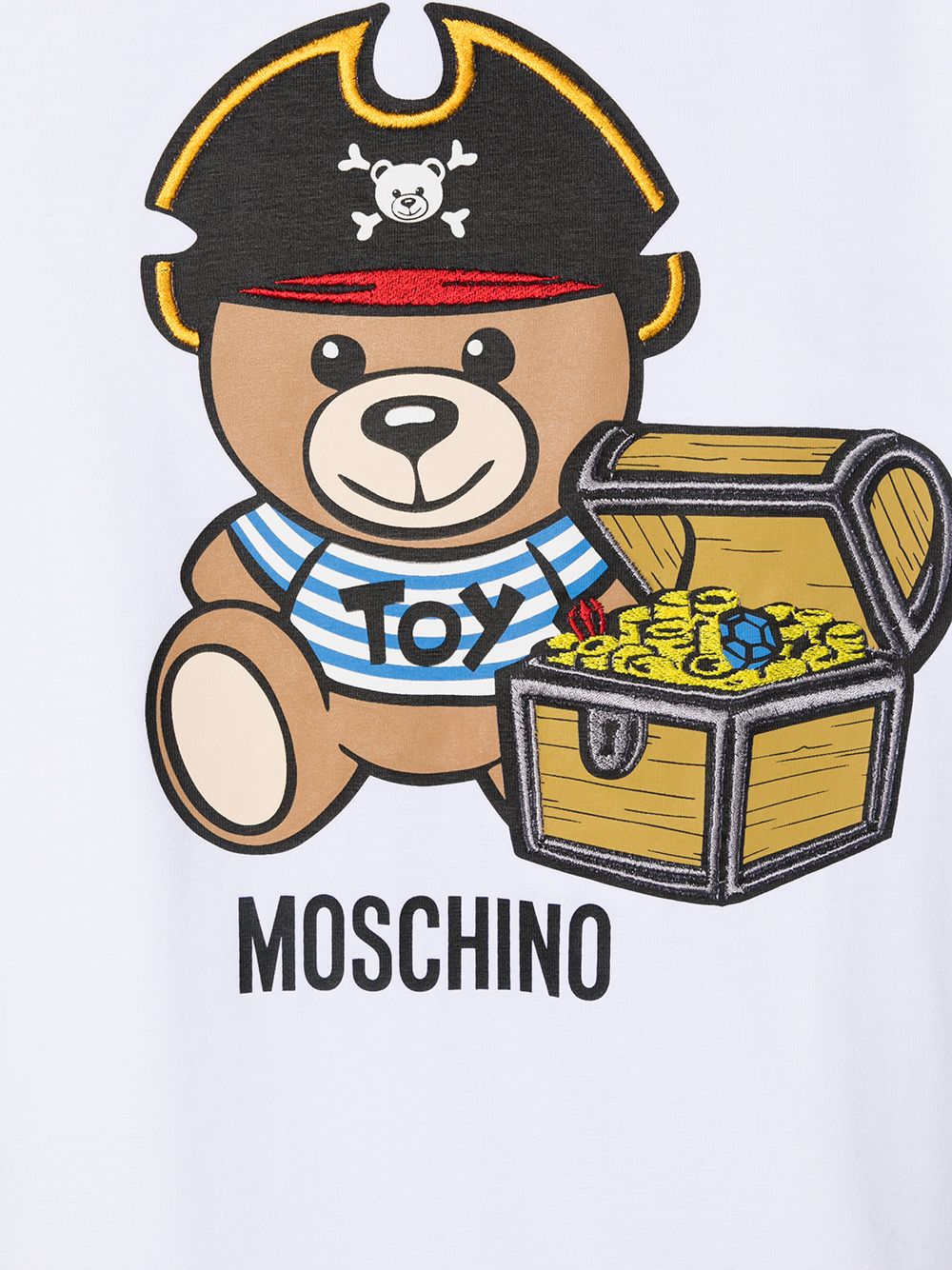 фото Moschino kids футболка с принтом teddy bear