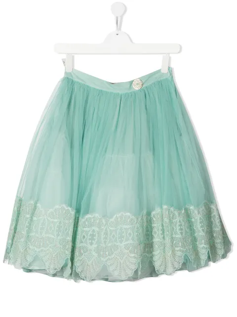 ELIE SAAB JUNIOR تنورة توتو بأطراف مطرزة