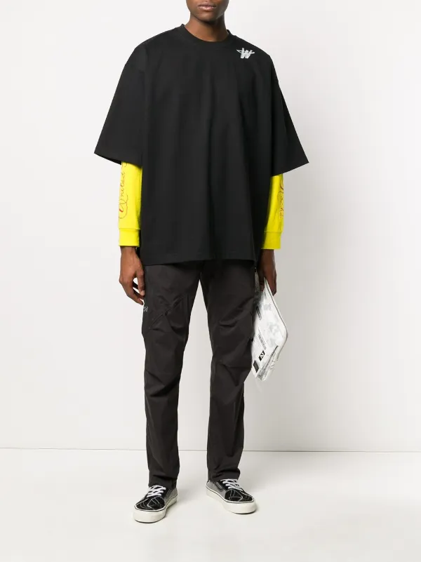 We11done logo-print Oversized T-shirt | Black | FARFETCH