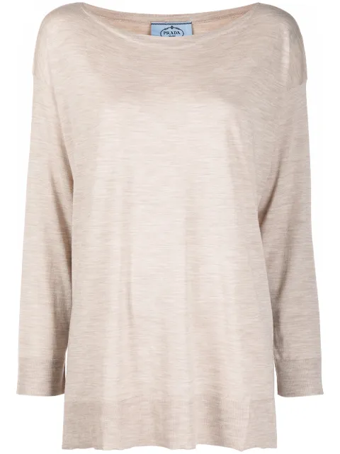 Prada mélange-effect T-shirt