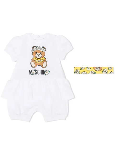 Moschino Kids طقم بنطال بطبعة شعار الماركة