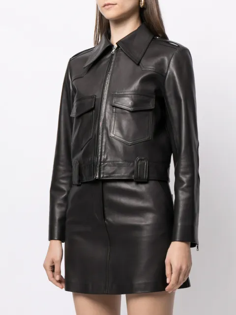 KHAITE black Corey leather jacket for 