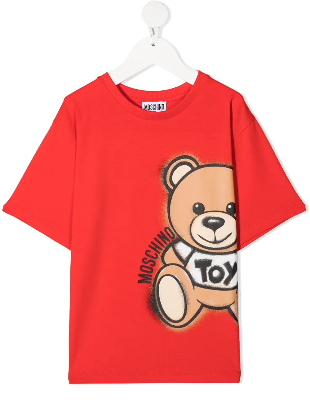 фото Moschino kids футболка с короткими рукавами и принтом teddy bear