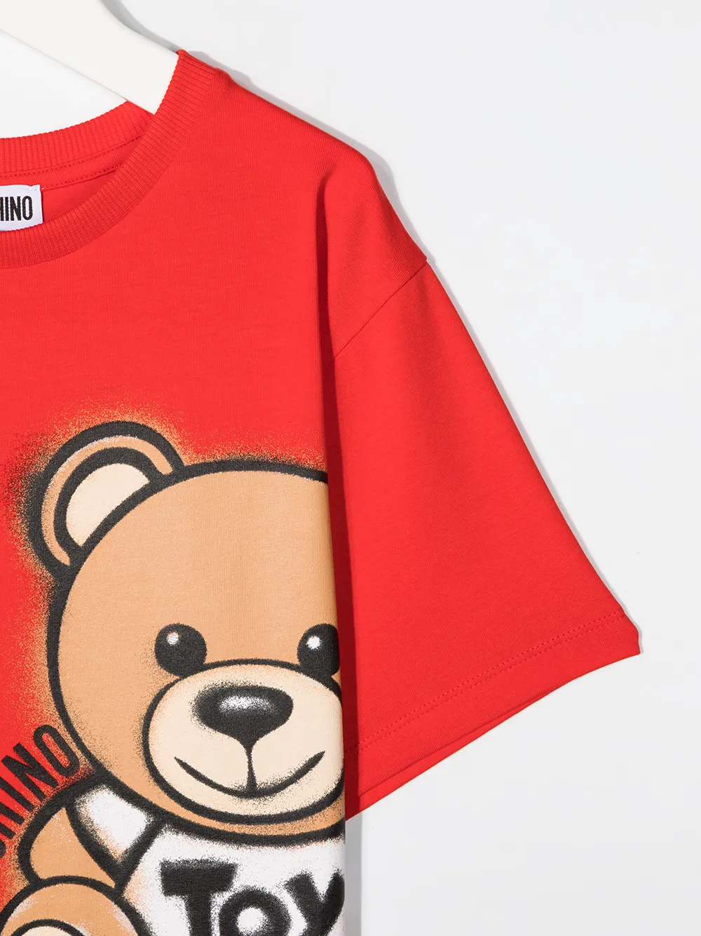 фото Moschino kids футболка с короткими рукавами и принтом teddy bear