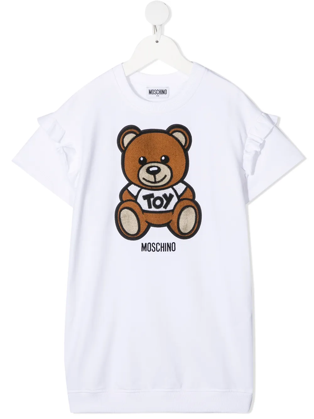 фото Moschino kids платье-джемпер с принтом teddy bear