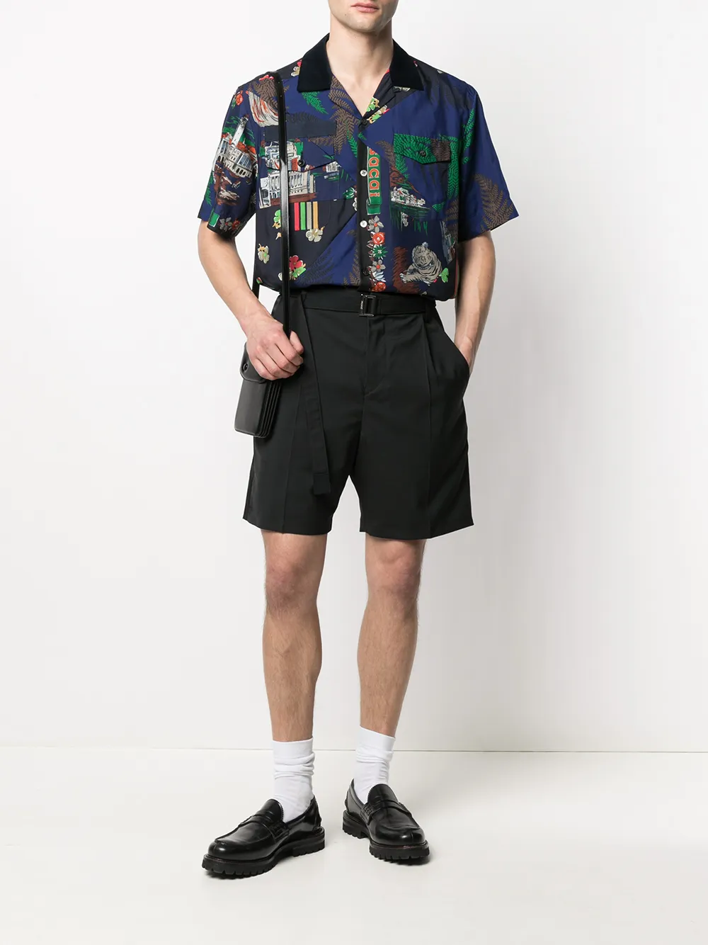 sacai Straight shorts - Zwart
