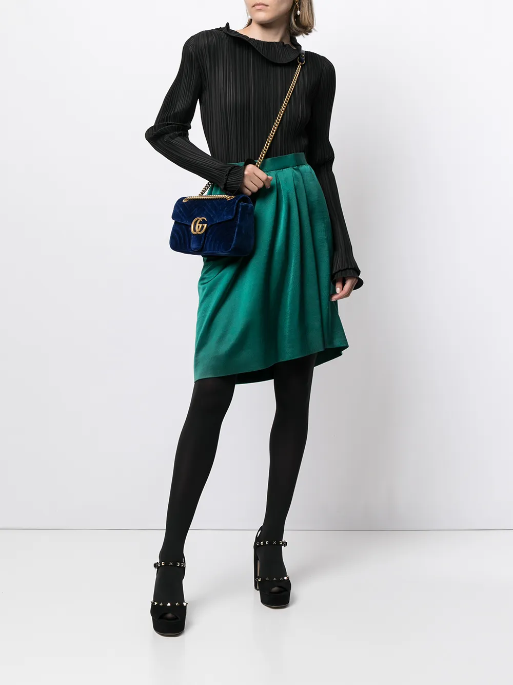 фото Yves saint laurent pre-owned юбка со сборками