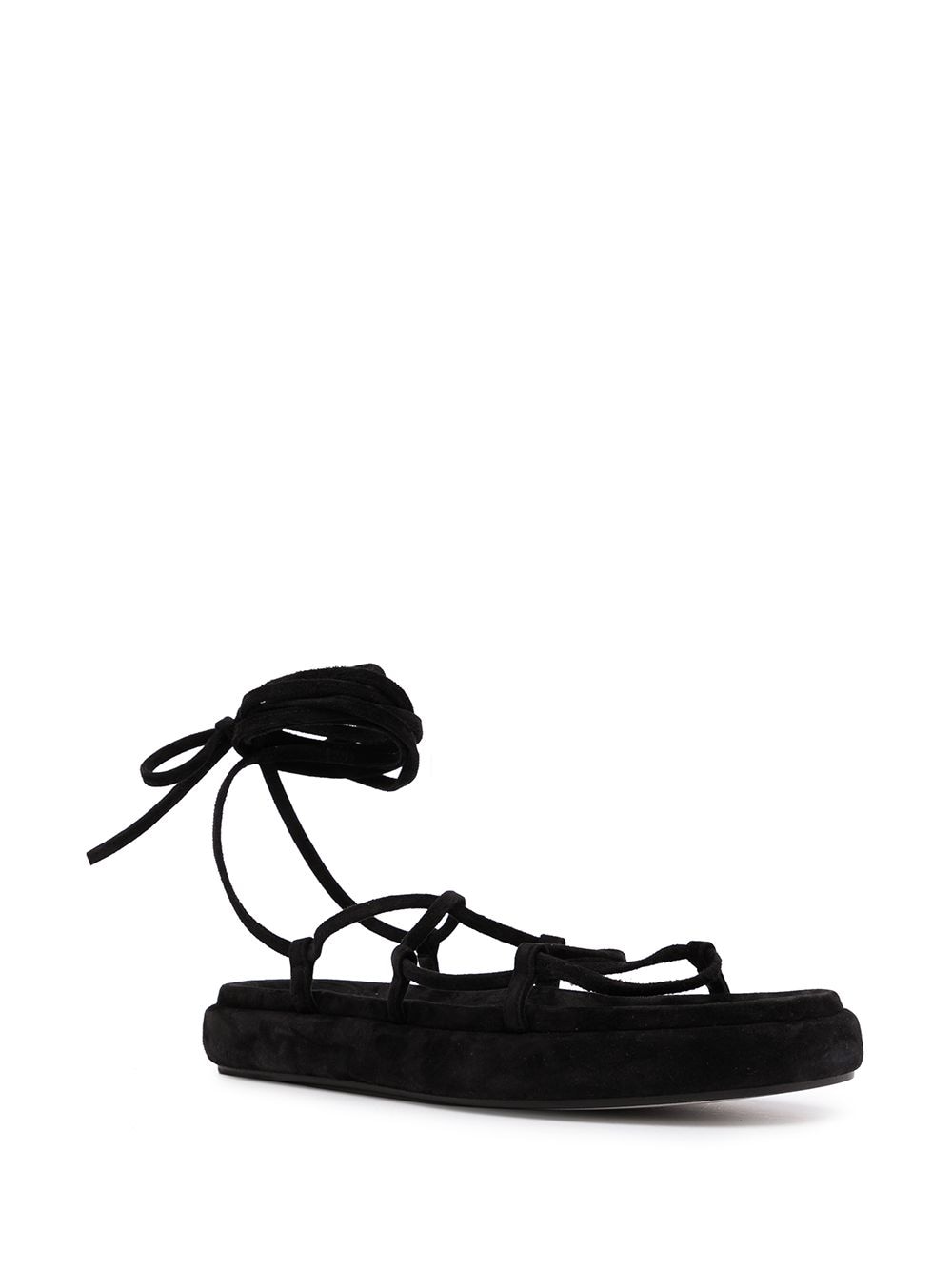 KHAITE Alba lace-up Flatform Sandals - Farfetch