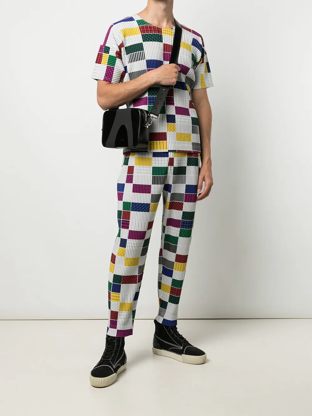 фото Homme plissé issey miyake брюки в клетку house check