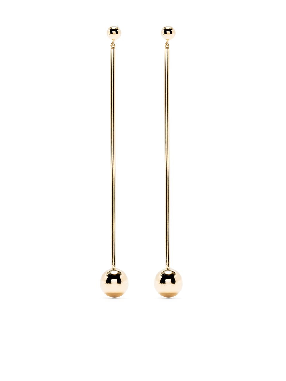 Maria Black Orbit Shoulder Duster Earrings In Gold