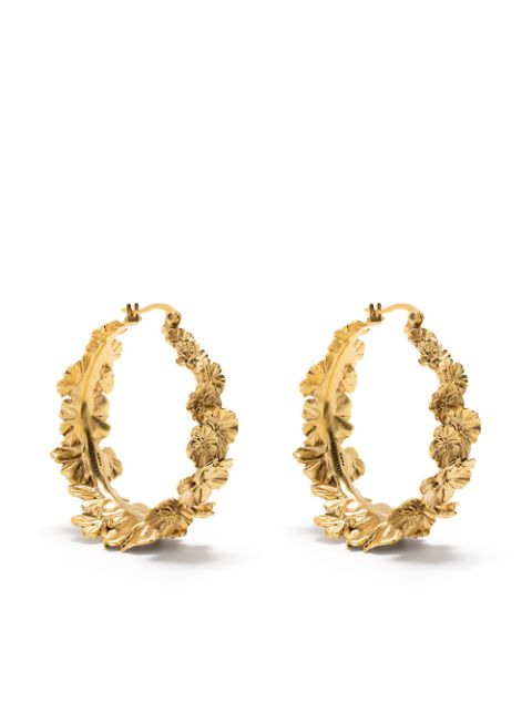 Goossens Talisman flower hoop earrings