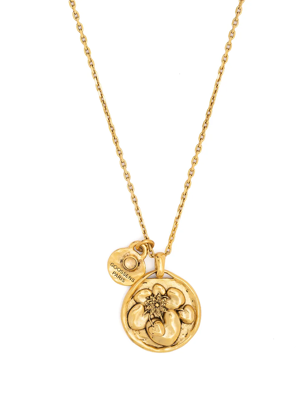 

Goossens Talisman waterlily medallion necklace - Gold