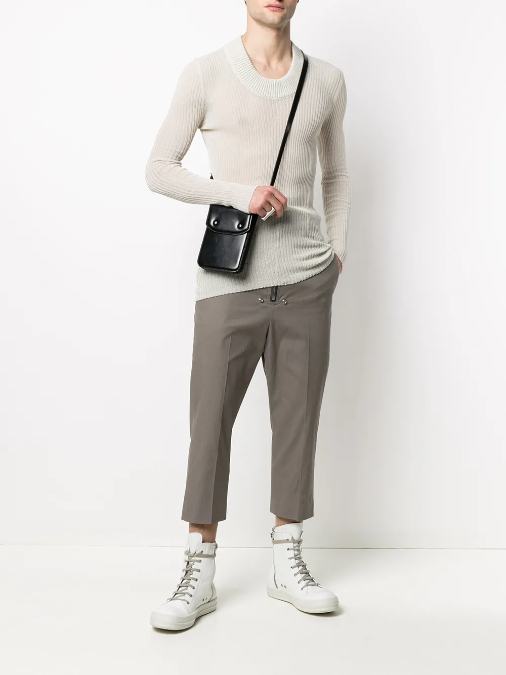 Image 2 of Rick Owens fine knit semi-sheer jumper