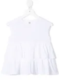 Il Gufo ruffle-trim sleeveless blouse - White