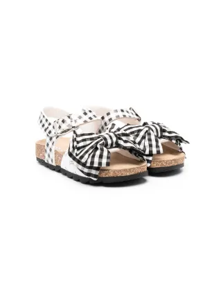 Gingham bow sandals online