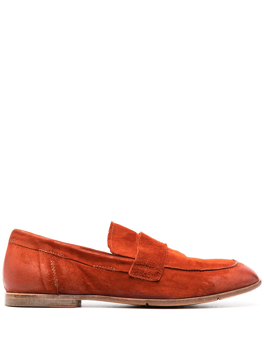 

Moma square-toe suede loafers - Red