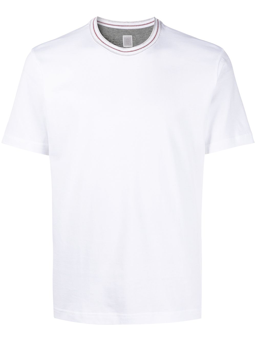 

Eleventy playera con cuello redondo en contraste - Blanco